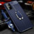 Coque Silicone Gel Motif Cuir Housse Etui avec Support Bague Anneau Aimante Magnetique WL1 pour Samsung Galaxy S20 Plus 5G Bleu