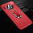 Coque Silicone Gel Motif Cuir Housse Etui avec Support Bague Anneau Aimante Magnetique Z02 pour Huawei Mate 30 5G Rouge