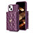 Coque Silicone Gel Motif Cuir Housse Etui BF1 pour Apple iPhone 13 Violet