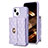 Coque Silicone Gel Motif Cuir Housse Etui BF1 pour Apple iPhone 13 Violet Clair