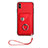 Coque Silicone Gel Motif Cuir Housse Etui BF1 pour Apple iPhone X Rouge