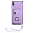 Coque Silicone Gel Motif Cuir Housse Etui BF1 pour Apple iPhone Xs Violet