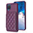 Coque Silicone Gel Motif Cuir Housse Etui BF1 pour Samsung Galaxy A12 5G Violet