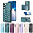 Coque Silicone Gel Motif Cuir Housse Etui BF1 pour Samsung Galaxy S22 Plus 5G Petit