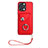 Coque Silicone Gel Motif Cuir Housse Etui BF1 pour Xiaomi Poco M6 Pro 5G Rouge