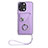 Coque Silicone Gel Motif Cuir Housse Etui BF1 pour Xiaomi Redmi 12 4G Violet