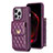 Coque Silicone Gel Motif Cuir Housse Etui BF2 pour Apple iPhone 14 Pro Max Violet