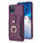 Coque Silicone Gel Motif Cuir Housse Etui BF2 pour Samsung Galaxy A12 5G Violet