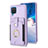 Coque Silicone Gel Motif Cuir Housse Etui BF2 pour Samsung Galaxy A12 Violet Clair