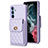 Coque Silicone Gel Motif Cuir Housse Etui BF2 pour Samsung Galaxy A54 5G Violet Clair