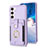 Coque Silicone Gel Motif Cuir Housse Etui BF2 pour Samsung Galaxy S22 5G Violet Clair