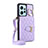 Coque Silicone Gel Motif Cuir Housse Etui BF2 pour Xiaomi Redmi Note 12 4G Violet Clair