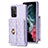 Coque Silicone Gel Motif Cuir Housse Etui BF3 pour Samsung Galaxy A52 4G Violet Clair