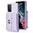 Coque Silicone Gel Motif Cuir Housse Etui BF3 pour Samsung Galaxy A52 5G Violet Clair