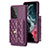 Coque Silicone Gel Motif Cuir Housse Etui BF3 pour Samsung Galaxy A53 5G Violet