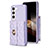 Coque Silicone Gel Motif Cuir Housse Etui BF3 pour Samsung Galaxy S24 5G Violet Clair