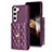 Coque Silicone Gel Motif Cuir Housse Etui BF3 pour Samsung Galaxy S24 Plus 5G Violet