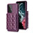Coque Silicone Gel Motif Cuir Housse Etui BF4 pour Samsung Galaxy A53 5G Violet
