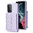 Coque Silicone Gel Motif Cuir Housse Etui BF4 pour Samsung Galaxy A53 5G Violet Clair