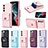 Coque Silicone Gel Motif Cuir Housse Etui BF4 pour Samsung Galaxy S22 5G Petit