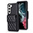 Coque Silicone Gel Motif Cuir Housse Etui BF5 pour Samsung Galaxy S23 5G Noir