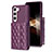 Coque Silicone Gel Motif Cuir Housse Etui BF6 pour Samsung Galaxy S24 5G Violet