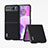 Coque Silicone Gel Motif Cuir Housse Etui BH5 pour Motorola Moto Razr 40 5G Noir