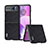 Coque Silicone Gel Motif Cuir Housse Etui BH7 pour Motorola Moto Razr 40 5G Noir