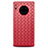 Coque Silicone Gel Motif Cuir Housse Etui D01 pour Huawei Mate 30E Pro 5G Rouge