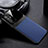 Coque Silicone Gel Motif Cuir Housse Etui FL1 pour Oppo Reno5 Z 5G Bleu