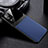 Coque Silicone Gel Motif Cuir Housse Etui FL1 pour Samsung Galaxy A42 5G Bleu