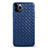 Coque Silicone Gel Motif Cuir Housse Etui G01 pour Apple iPhone 11 Pro Bleu