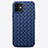 Coque Silicone Gel Motif Cuir Housse Etui H01 pour Apple iPhone 12 Bleu