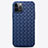 Coque Silicone Gel Motif Cuir Housse Etui H01 pour Apple iPhone 12 Pro Bleu