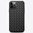 Coque Silicone Gel Motif Cuir Housse Etui H01 pour Apple iPhone 12 Pro Noir