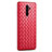 Coque Silicone Gel Motif Cuir Housse Etui H01 pour Xiaomi Redmi Note 8 Pro Rouge