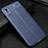 Coque Silicone Gel Motif Cuir Housse Etui H02 pour Xiaomi Redmi 9A Bleu