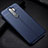 Coque Silicone Gel Motif Cuir Housse Etui H03 pour Xiaomi Redmi Note 8 Pro Bleu