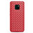 Coque Silicone Gel Motif Cuir Housse Etui H04 pour Huawei Mate 20 Pro Rouge