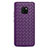 Coque Silicone Gel Motif Cuir Housse Etui H04 pour Huawei Mate 20 Pro Violet