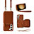 Coque Silicone Gel Motif Cuir Housse Etui JM1 pour Samsung Galaxy S23 Plus 5G Marron