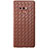 Coque Silicone Gel Motif Cuir Housse Etui L01 pour Samsung Galaxy Note 9 Marron