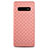 Coque Silicone Gel Motif Cuir Housse Etui L02 pour Samsung Galaxy S10 5G Or Rose