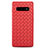 Coque Silicone Gel Motif Cuir Housse Etui L02 pour Samsung Galaxy S10 5G Rouge