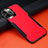 Coque Silicone Gel Motif Cuir Housse Etui N01 pour Apple iPhone 12 Pro Max Rouge