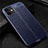 Coque Silicone Gel Motif Cuir Housse Etui pour Apple iPhone 12 Bleu