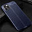 Coque Silicone Gel Motif Cuir Housse Etui pour Apple iPhone 12 Max Bleu