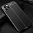 Coque Silicone Gel Motif Cuir Housse Etui pour Apple iPhone 12 Max Noir