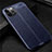 Coque Silicone Gel Motif Cuir Housse Etui pour Apple iPhone 12 Pro Bleu