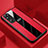 Coque Silicone Gel Motif Cuir Housse Etui pour Huawei Honor 30 Lite 5G Rouge